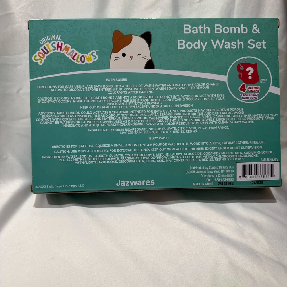 Squishmallows Bath Bombs And Body Wash 8 Piece Set New In Box